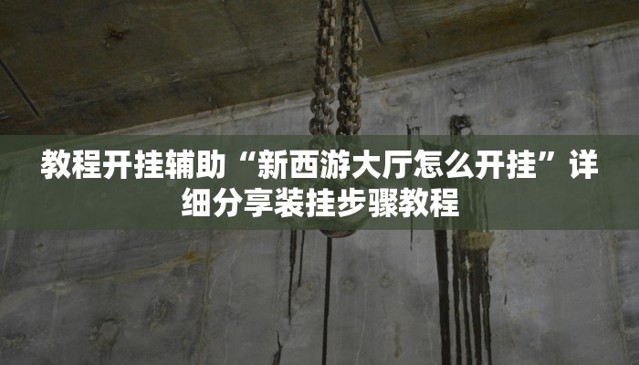 教程开挂辅助“新西游大厅怎么开挂”详细分享装挂步骤教程