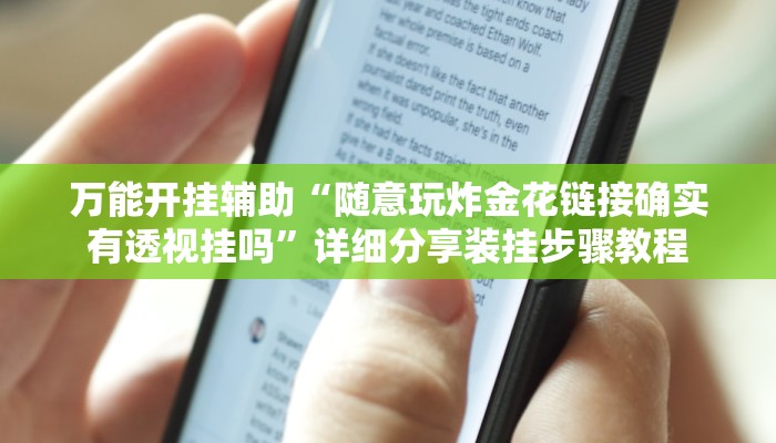 万能开挂辅助“随意玩炸金花链接确实有透视挂吗”详细分享装挂步骤教程 万能开挂辅助“随意玩炸金花链接确实有透视挂吗”详细分享装挂步骤教程