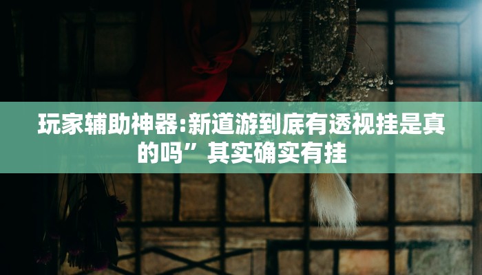 玩家辅助神器:新道游到底有透视挂是真的吗”其实确实有挂 玩家辅助神器:新道游到底有透视挂是真的吗”其实确实有挂