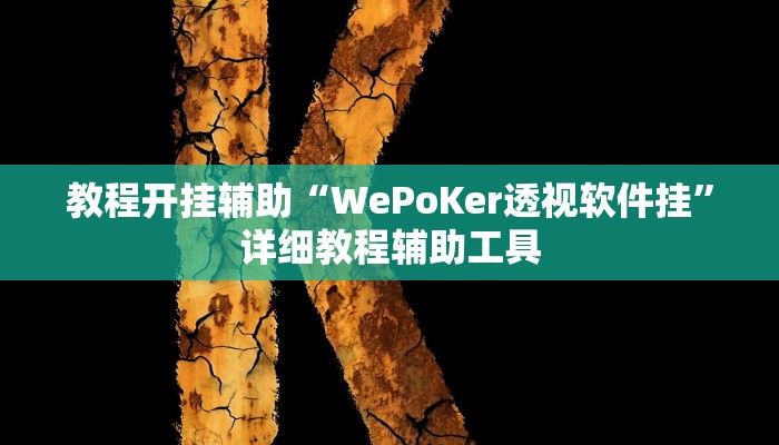 教程开挂辅助“WePoKer透视软件挂”详细教程辅助工具