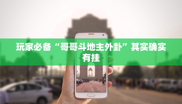 玩家必备“哥哥斗地主外卦”其实确实有挂