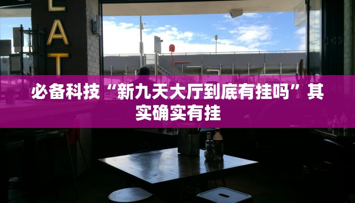 必备科技“新九天大厅到底有挂吗”其实确实有挂