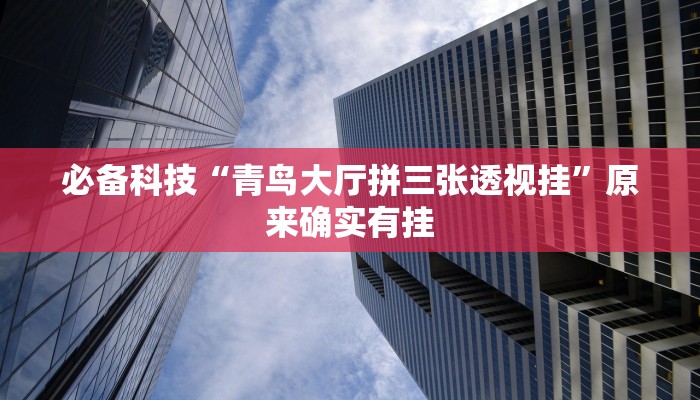 必备科技“青鸟大厅拼三张透视挂”原来确实有挂