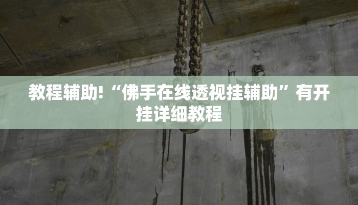 教程辅助!“佛手在线透视挂辅助”有开挂详细教程